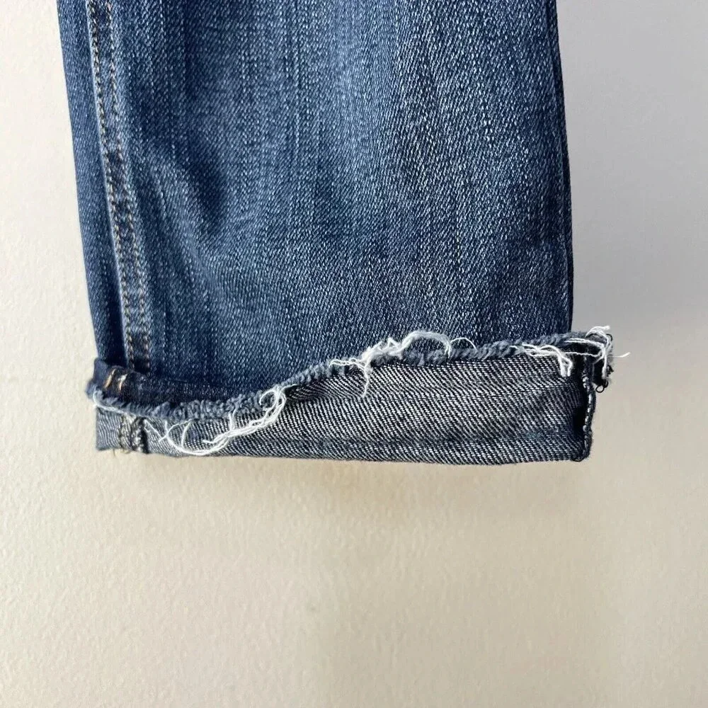 Current Elliot The Cropped Straight Leg Women’s Sz 26 Medium Dark Wash Relaxed